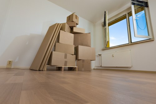 Local movers navigating access challenges in a Wandsworth street