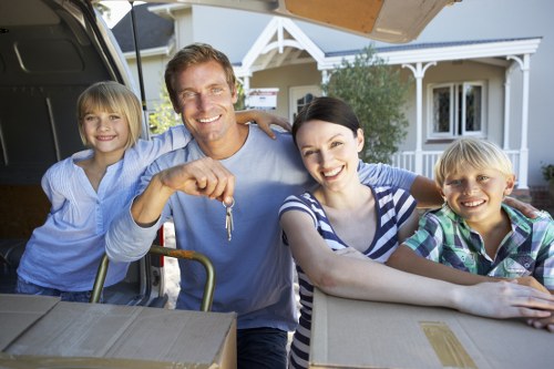 Reusable furniture and household items prepared for charity donation