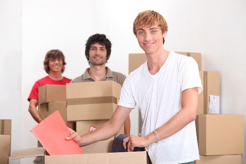 Boxes and furniture loaded into a moving van for a Wandsworth relocation
