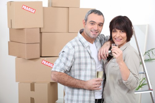 Furniture and boxes loaded into a van for Wandsworth customers